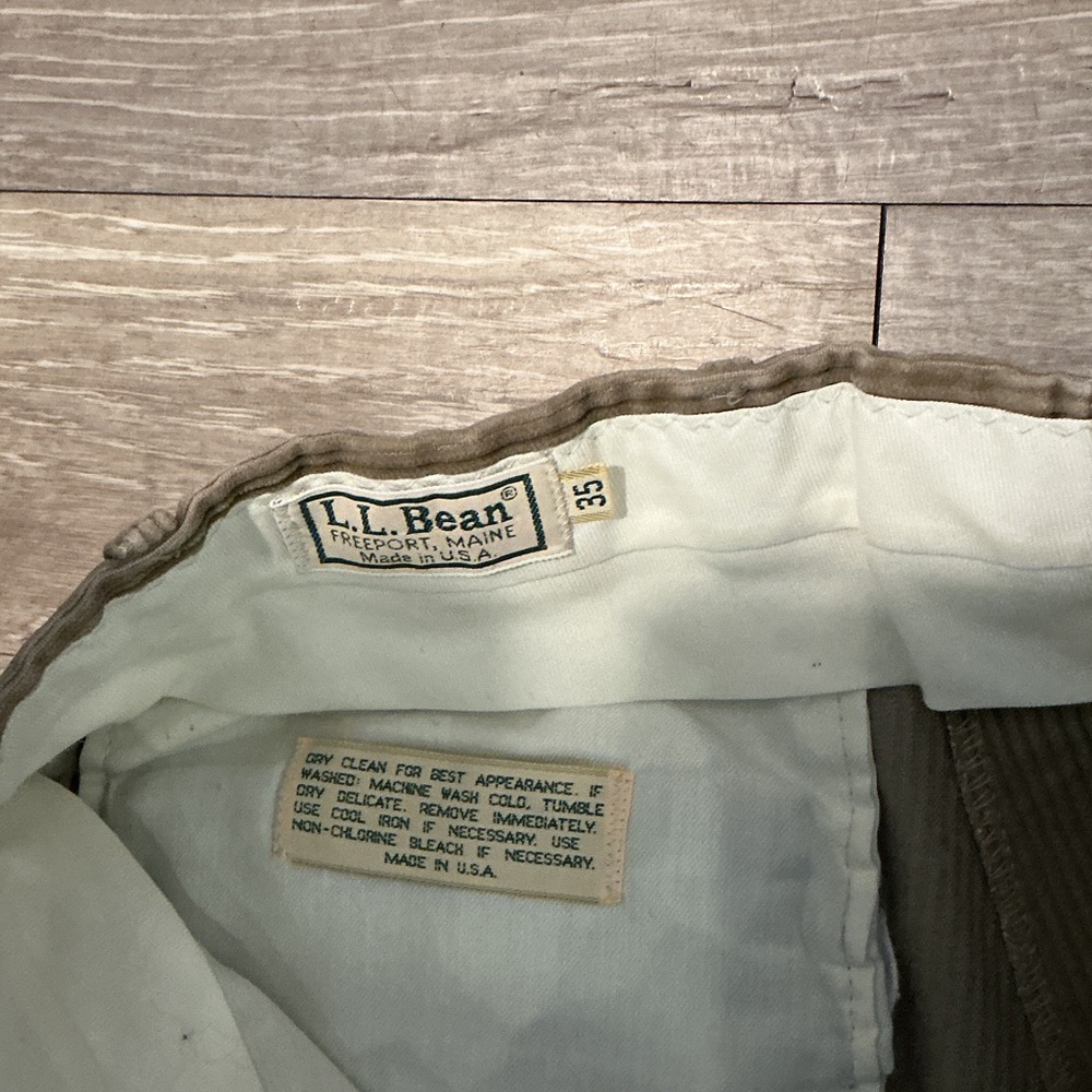 MEN’S L.L. Bean Corduroy Pants - Brown/Khaki - Picture 3 of 4